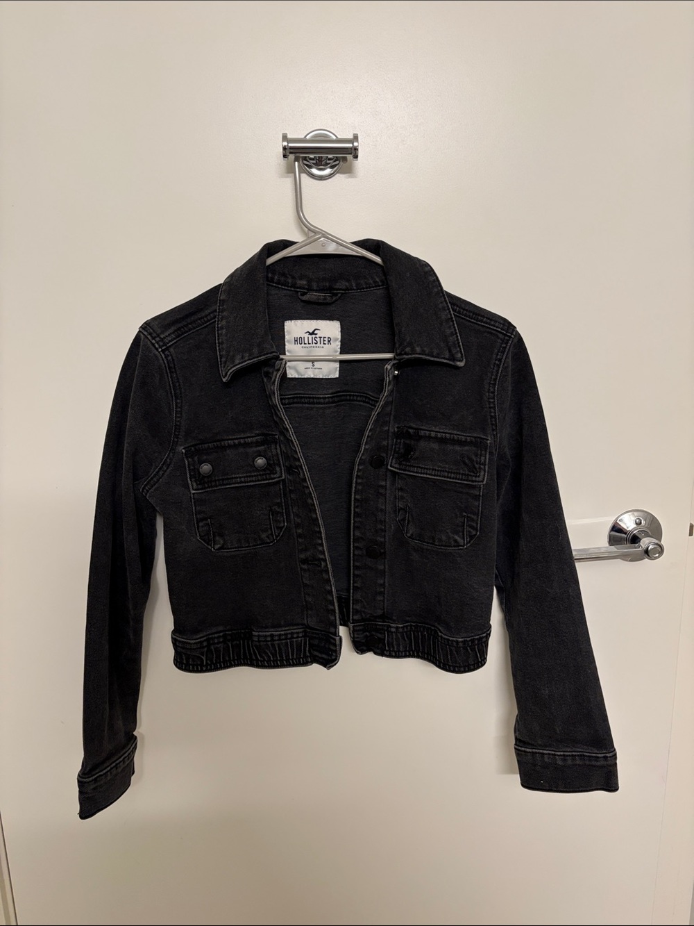 Hollister Black Jean Jacket